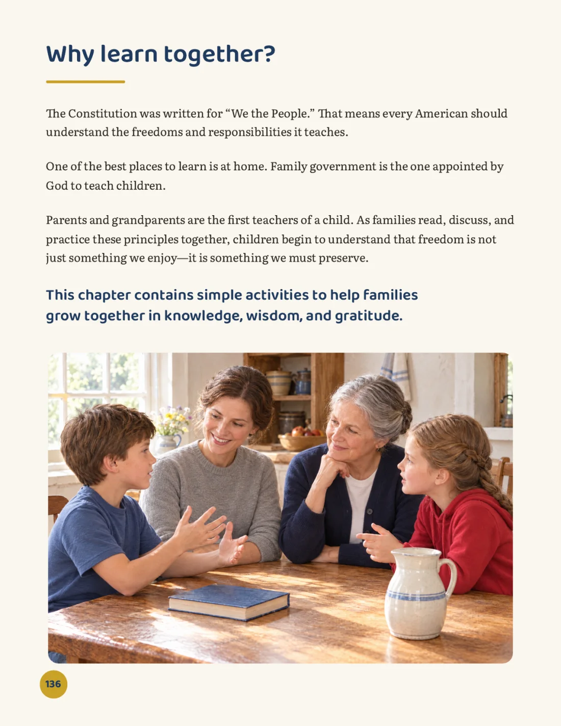 Finished workbook, Book Two page 136: Why learn together?